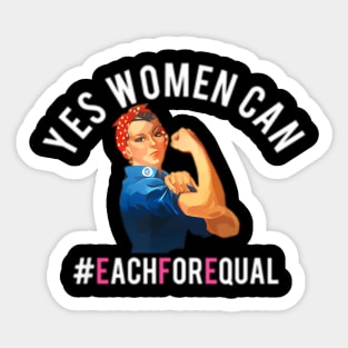 Yes Women Can International Womens Day 2020 Sticker